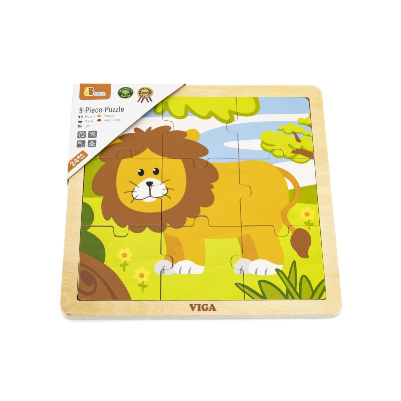 Puzzle din 9 piese mari - leu [1]