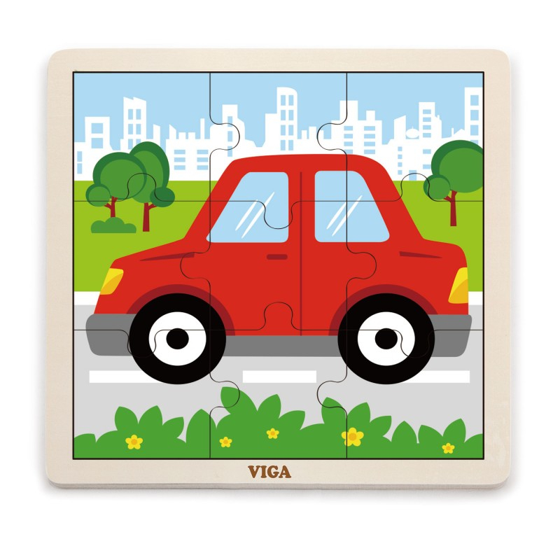 Puzzle din 9 piese mari - masina, Viga [3]