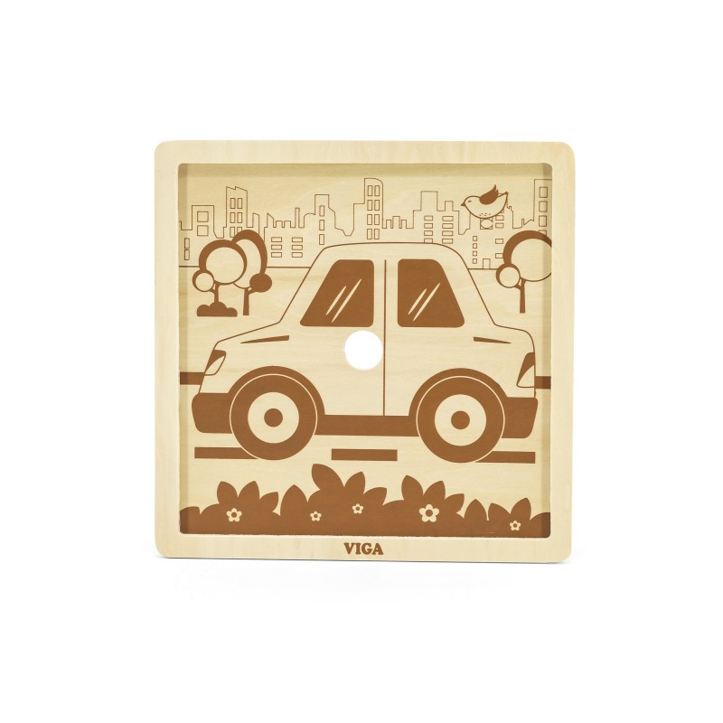 Puzzle din 9 piese mari - masina, Viga [1]