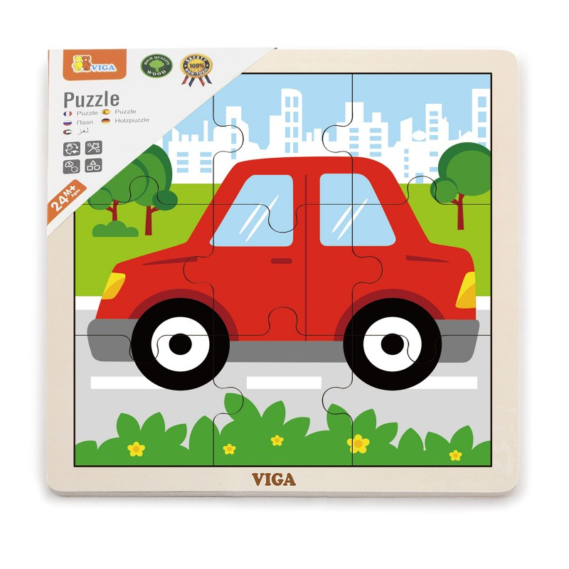 Puzzle din 9 piese mari - masina, Viga [2]