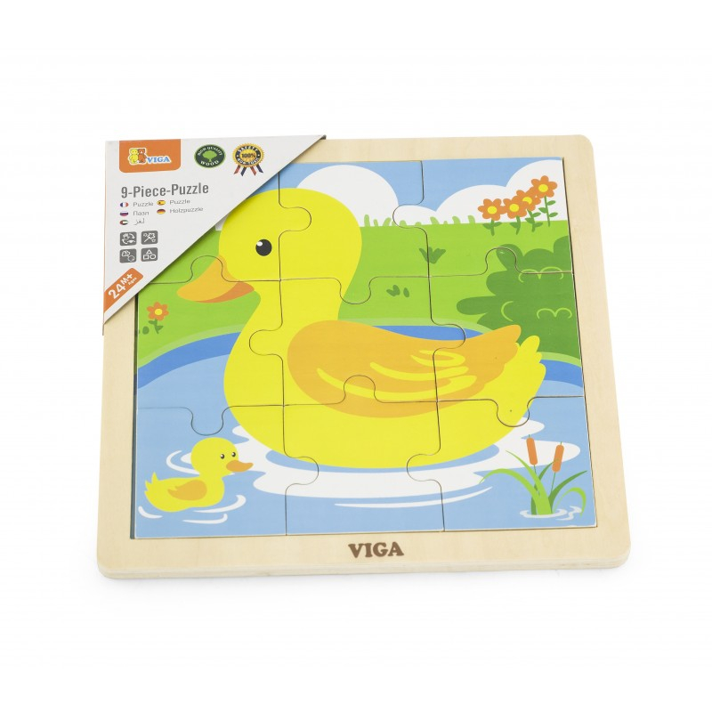 Viga-Puzzle din 9 piese mari - ratusca [1]