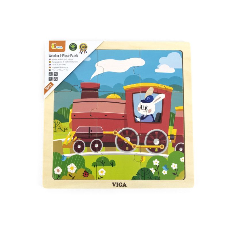 Viga-Puzzle din 9 piese mari - Tren, Viga [2]