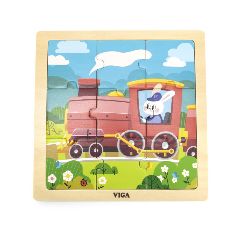 Viga-Puzzle din 9 piese mari - Tren, Viga [3]