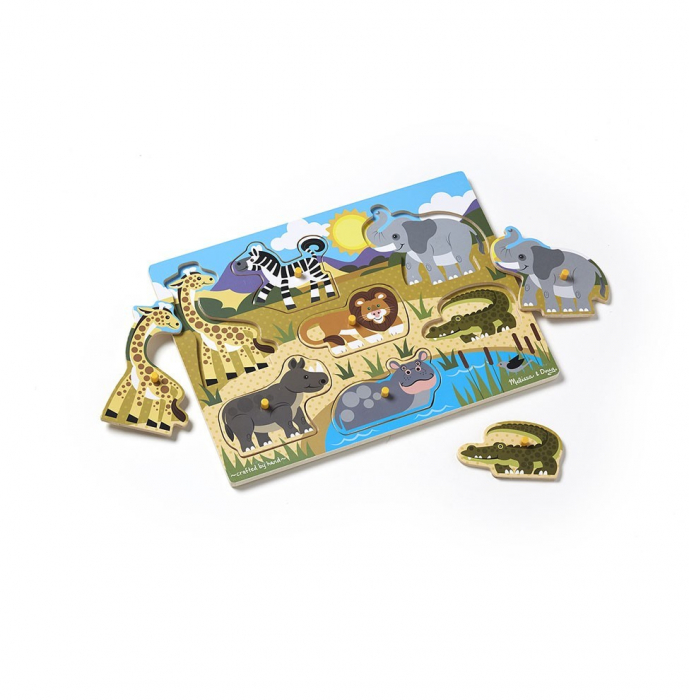 Melissa & Doug Puzzle din lemn Animalele safari [4]