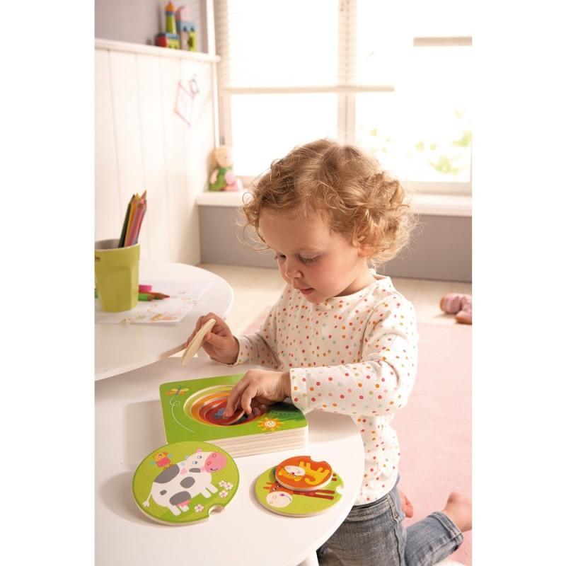 Puzzle din lemn in starturi - La ferma, Haba [3]