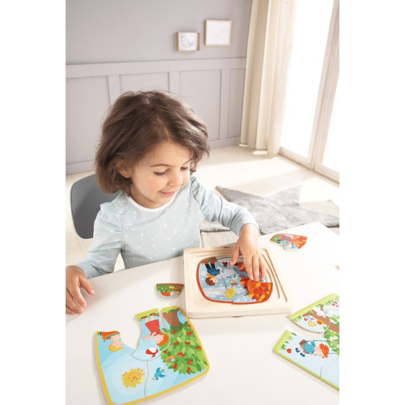 Puzzle din lemn in straturi - Anotimpurile, Haba [3]