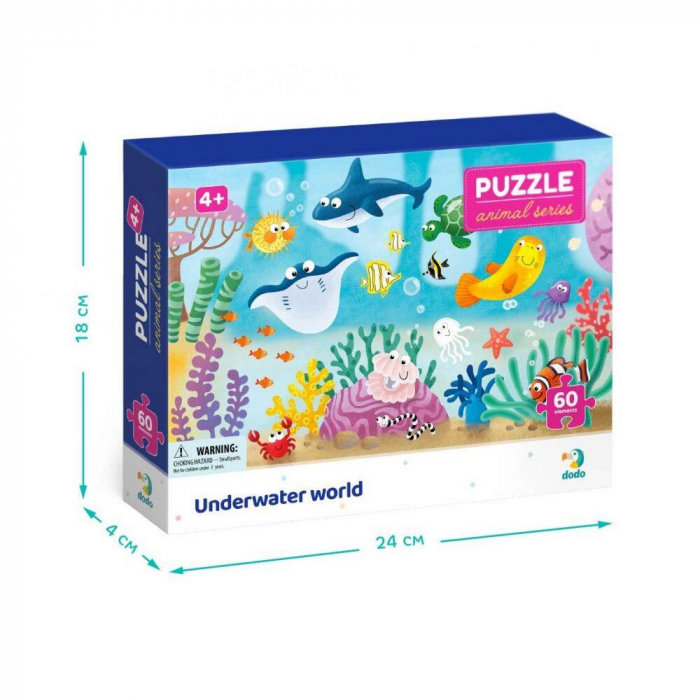 Dodo Puzzle - Distractie cu animalute marine 60 piese  [2]