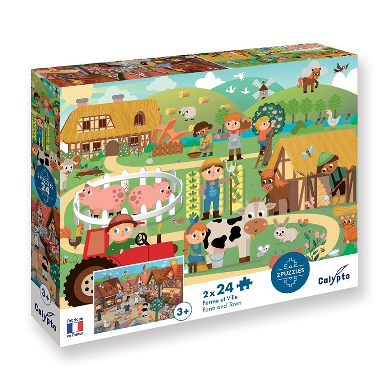 Sentosphere Puzzle Ferma si Oras 2x24 Pcs [4]