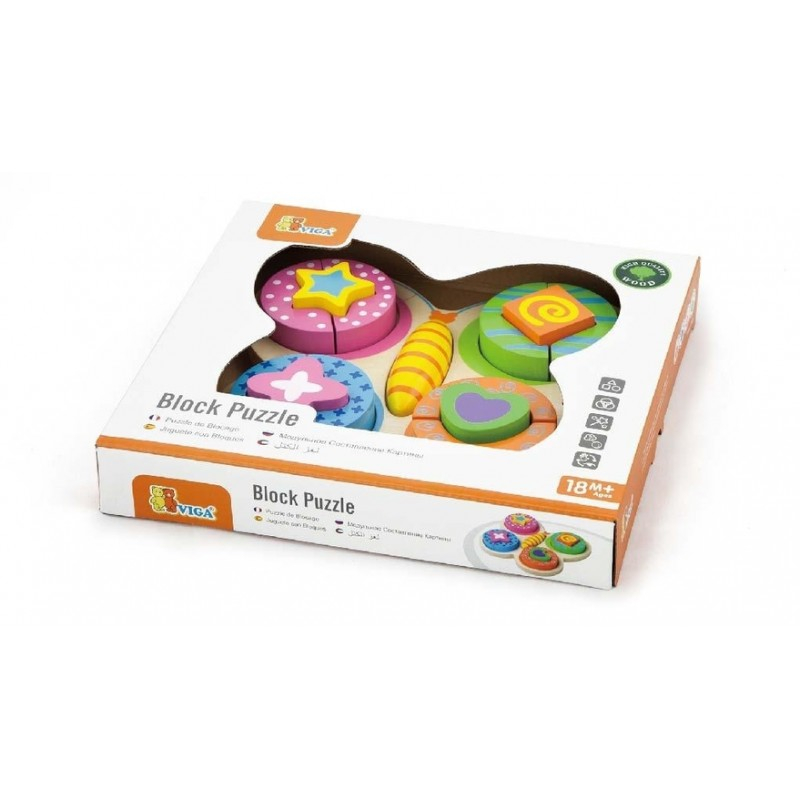 Puzzle fluture din cuburi din lemn [3]