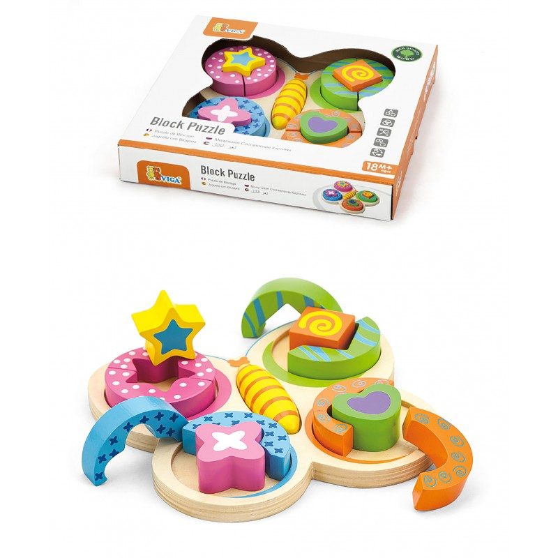 Puzzle fluture din cuburi din lemn [5]