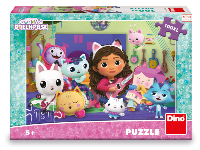 Dino-Puzzle - Gabby si ora de muzica  (100 piese XL ) [3]