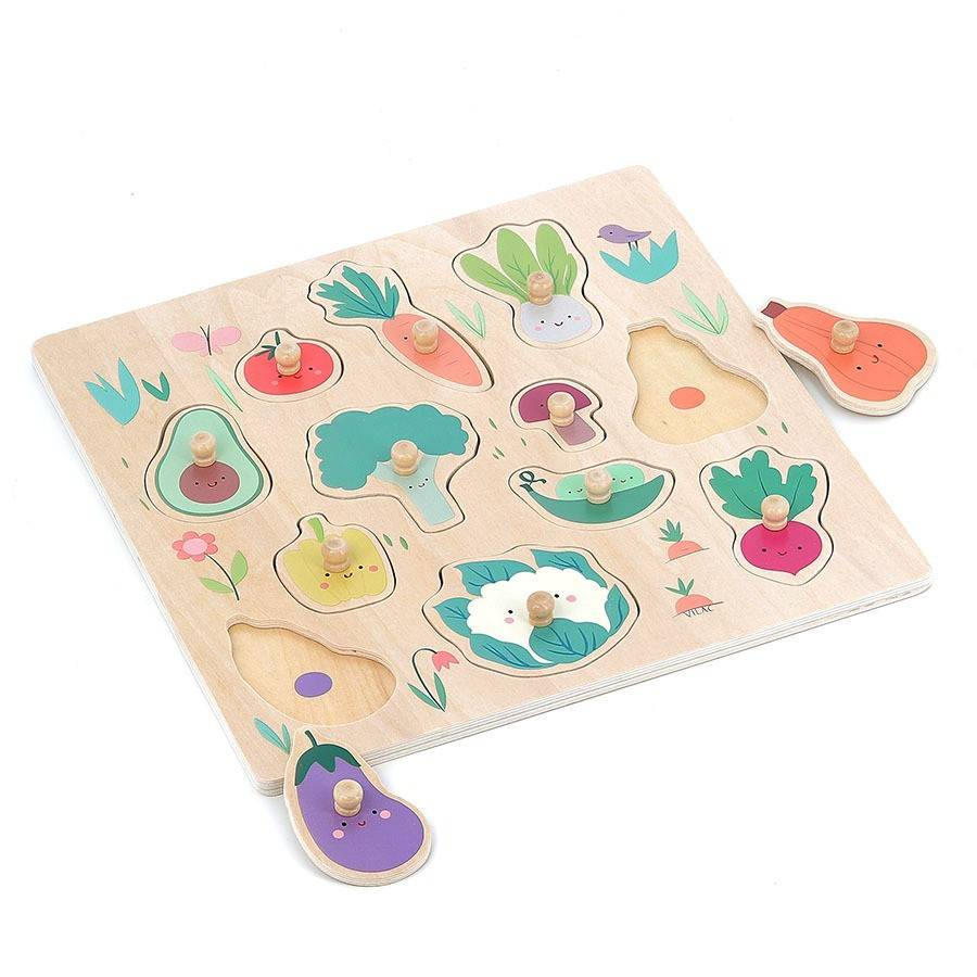 Vilac-Puzzle incastrat - Legume din gradina [2]