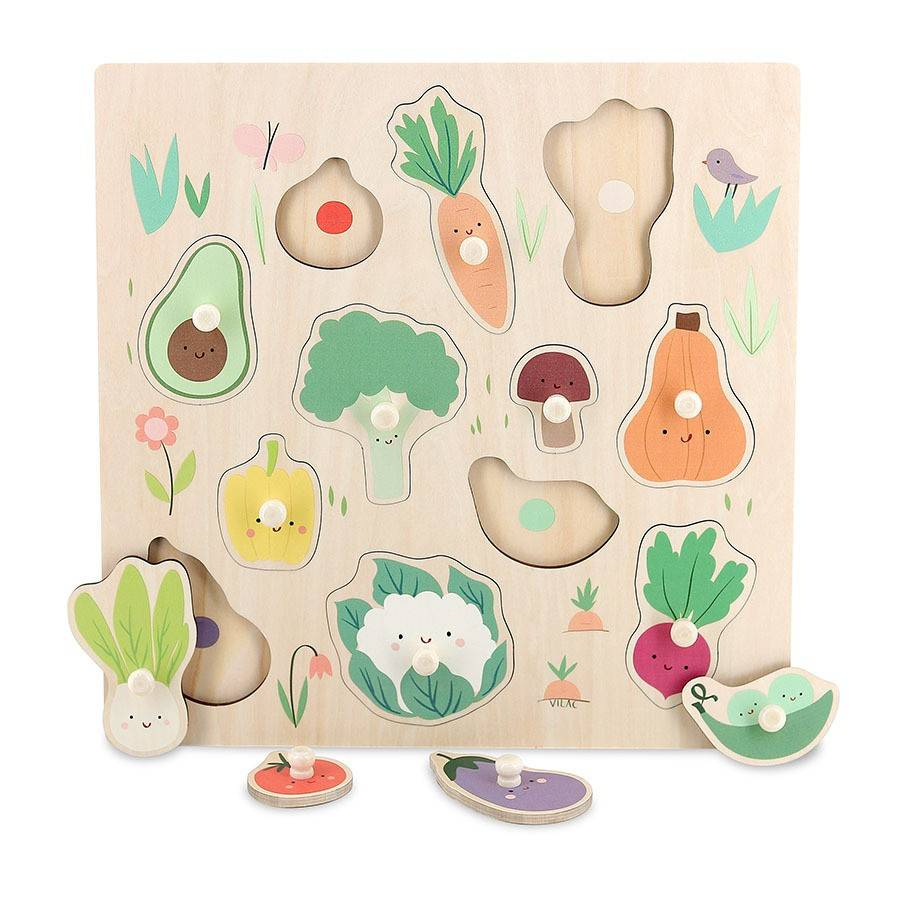 Vilac-Puzzle incastrat - Legume din gradina [1]