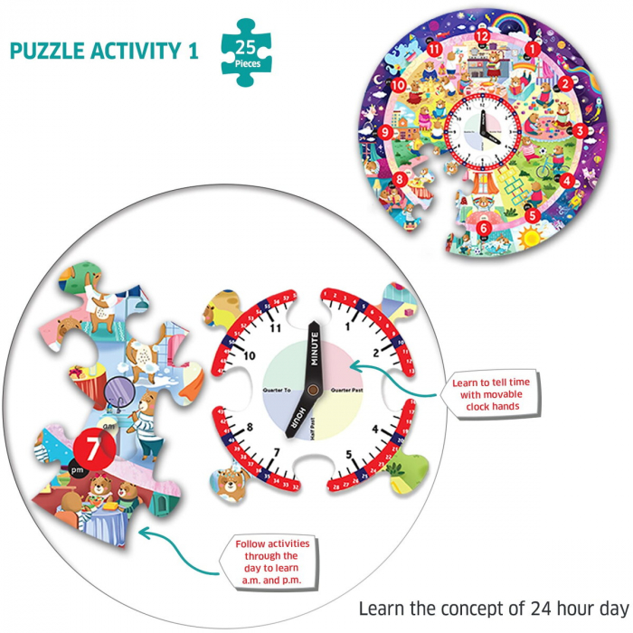 Chalk and Chuckles Puzzle - Invatam ceasul cu ursuletul [2]
