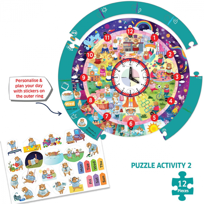 Chalk and Chuckles Puzzle - Invatam ceasul cu ursuletul [3]