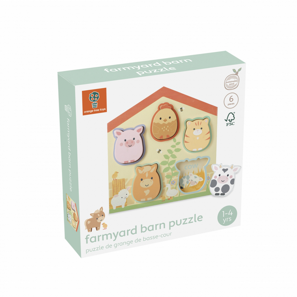 Orange Tree Toys-Puzzle lemn animale de ferma, Orange Tree Toys [1]