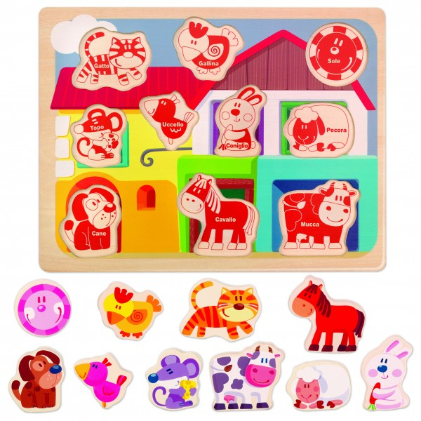 Puzzle-lemn-RS-Toys-cu-animale-domestice-in-relief-RS-Toys [2]