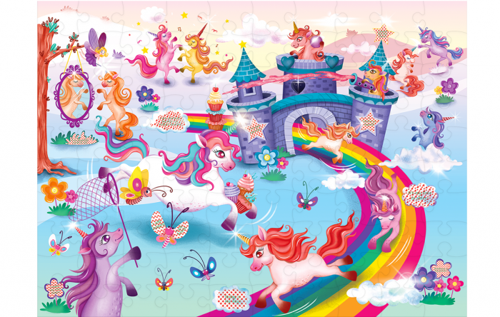 Chalk and Chuckles Puzzle magic - Secretele unicornilor 100 piese  [3]