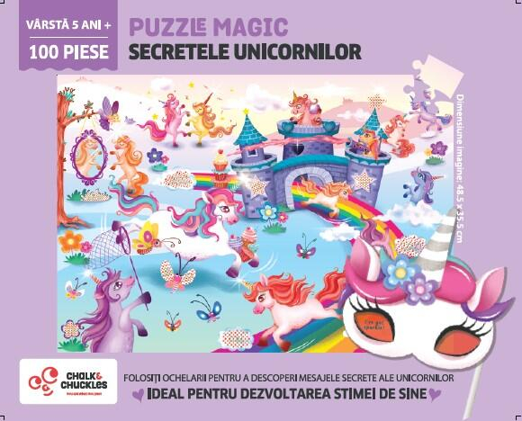 Chalk and Chuckles Puzzle magic - Secretele unicornilor 100 piese  [2]