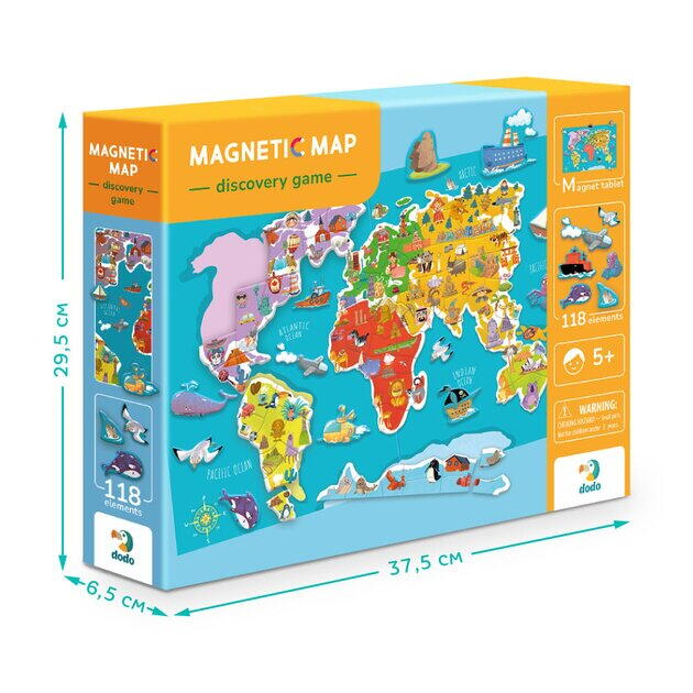 Puzzle magnetic - Harta lumii (118 piese) [2]