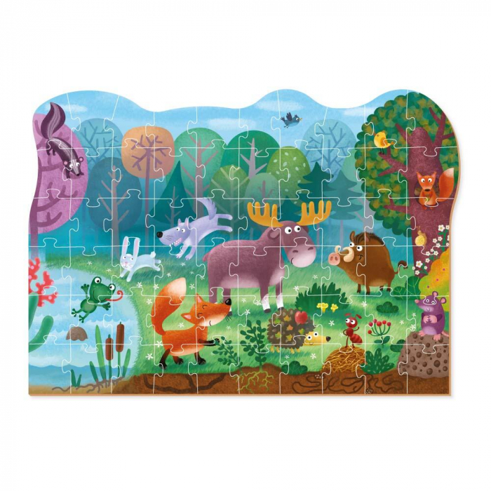 Dodo Puzzle - Minunatele animalute din padure 60 piese  [2]