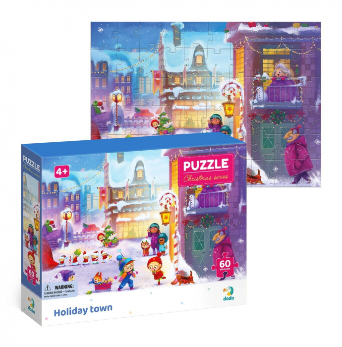 Dodo Puzzle - Orasul pregatit de Craciun 60 piese  [2]