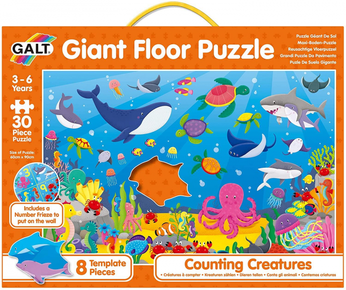Galt-Puzzle Podea: Numaram animalute marine (30 piese) [3]