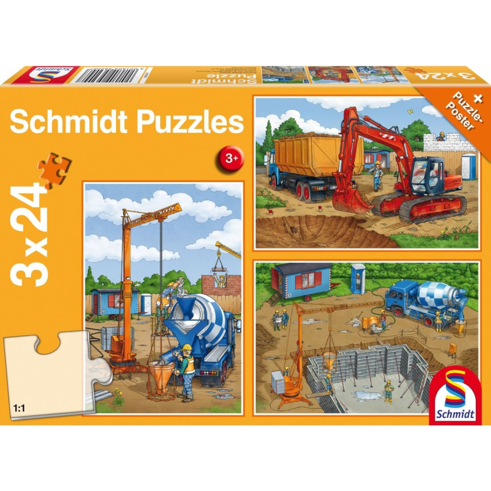 Puzzle Schmidt: Pe santier, Set de 3 x 24 piese + Cadou: poster [1]