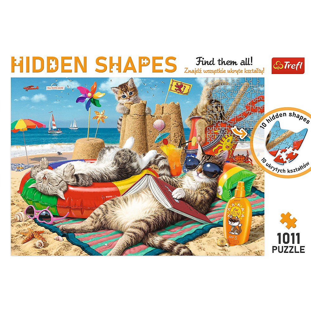 Trefl-Puzzle Trefl 1000 Forme Ascunse Felinele Dragute [3]
