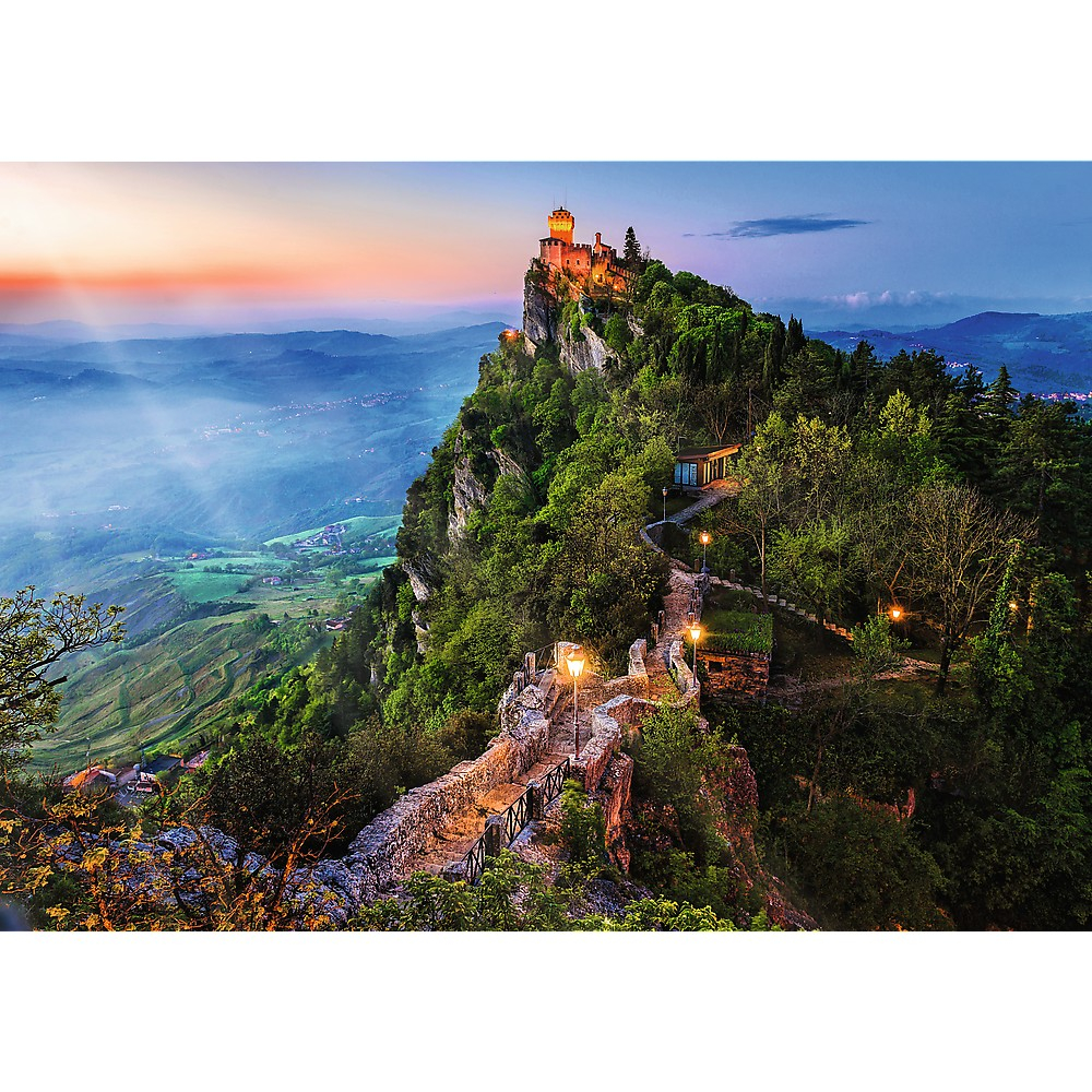 Trefl-Puzzle Trefl 1000 Premium Plus Photo Odyssey Turnul Cesta San Marino [2]