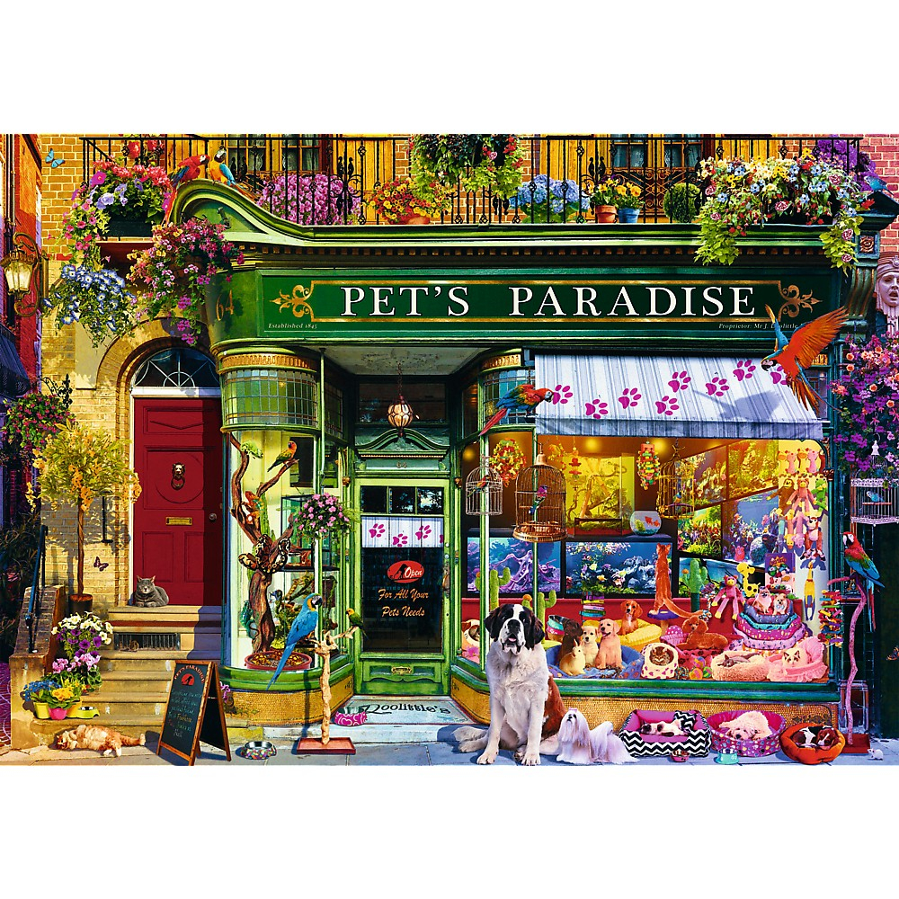 Trefl-Puzzle Trefl 1000 Premium Plus Tea Time Paradisul Animalelor [2]