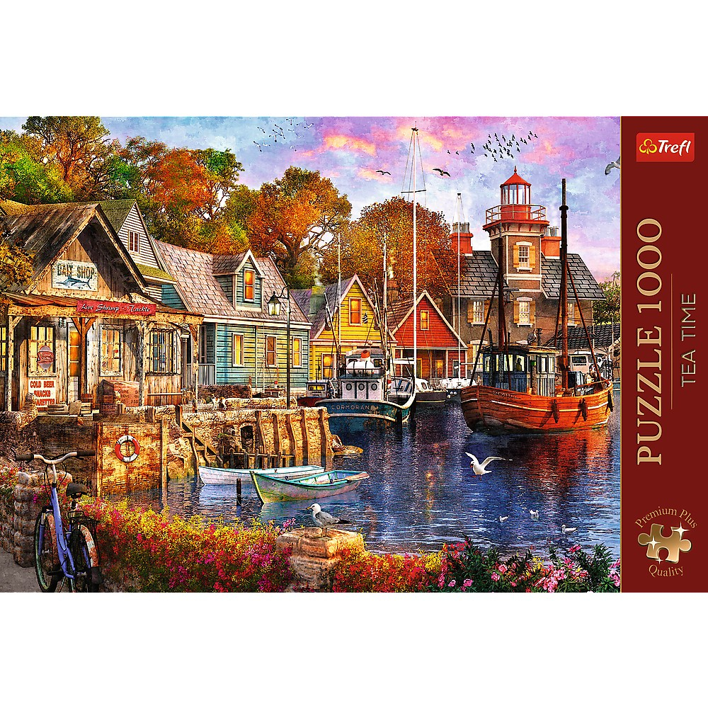 Puzzle Trefl 1000 Premium Plus Tea Time Portul Minunat [3]