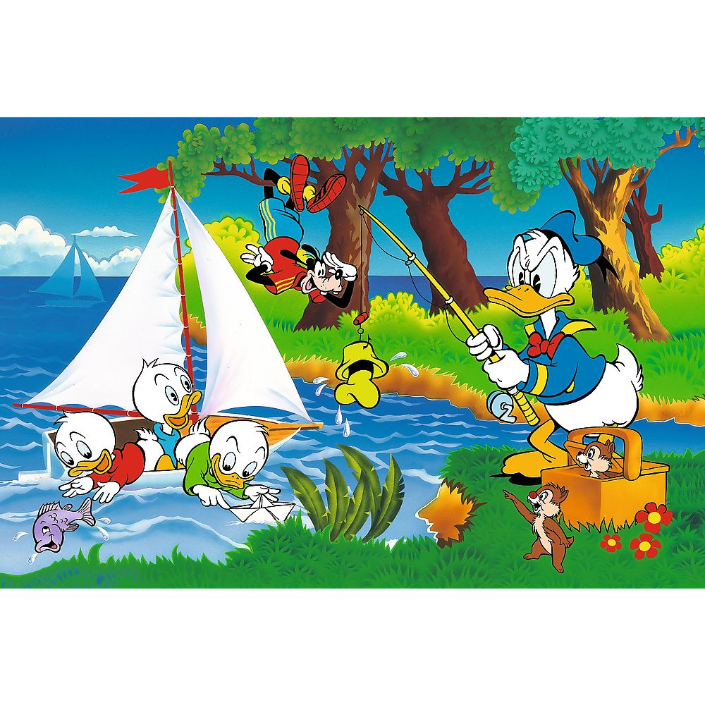 Trefl-Puzzle Trefl 160 Donald Duck Aventura Pe Lac [2]