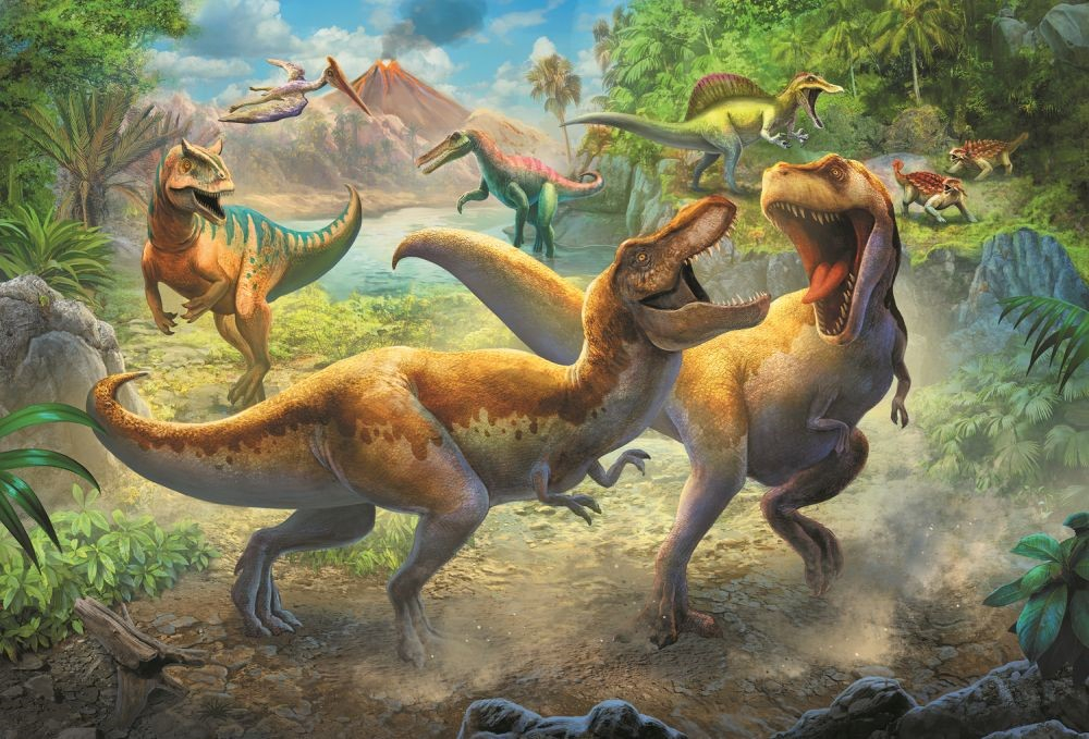Puzzle Trefl 160 Tyrannosauri In Lupta [2]