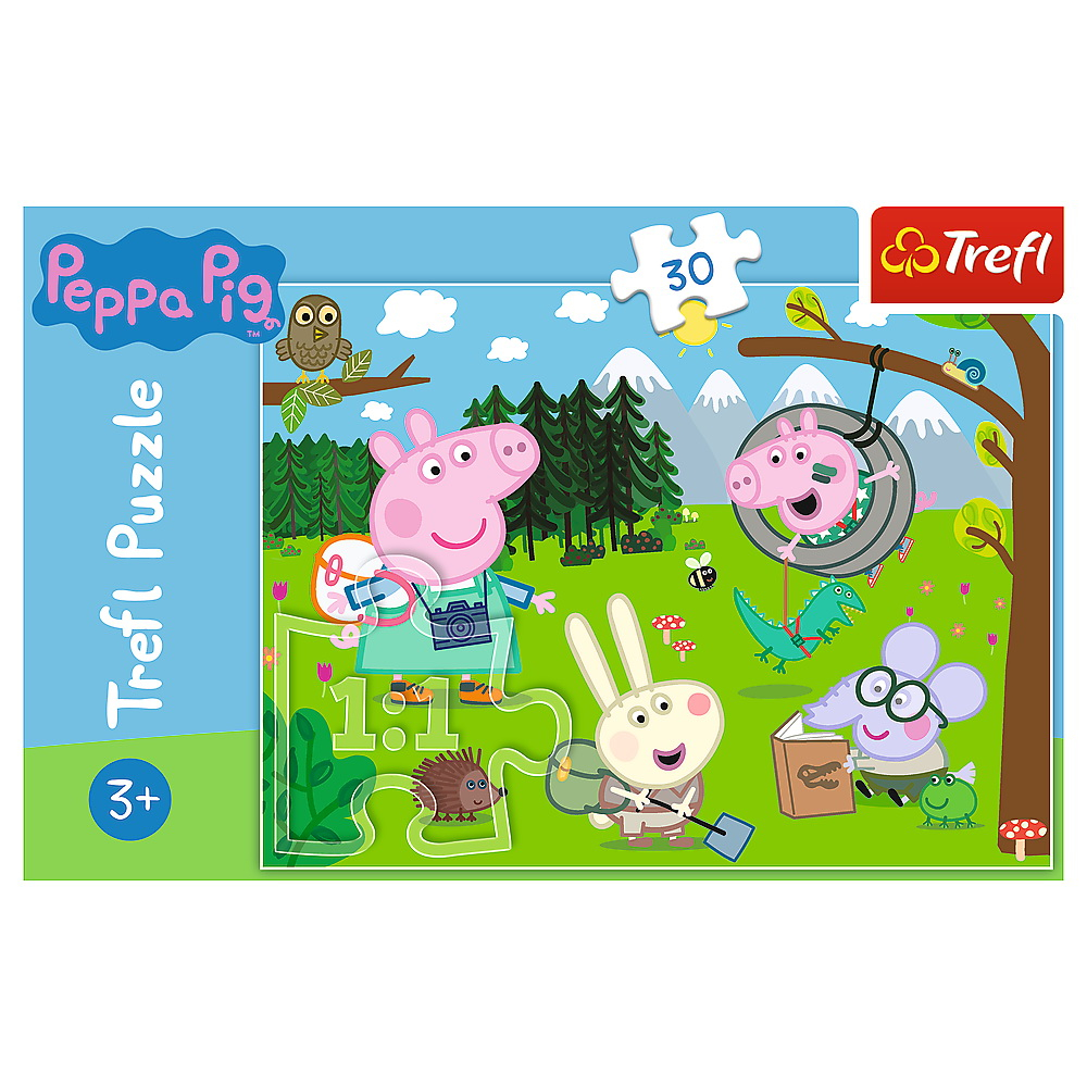 Puzzle Trefl 30 Peppa Pig In Drumetie [3]