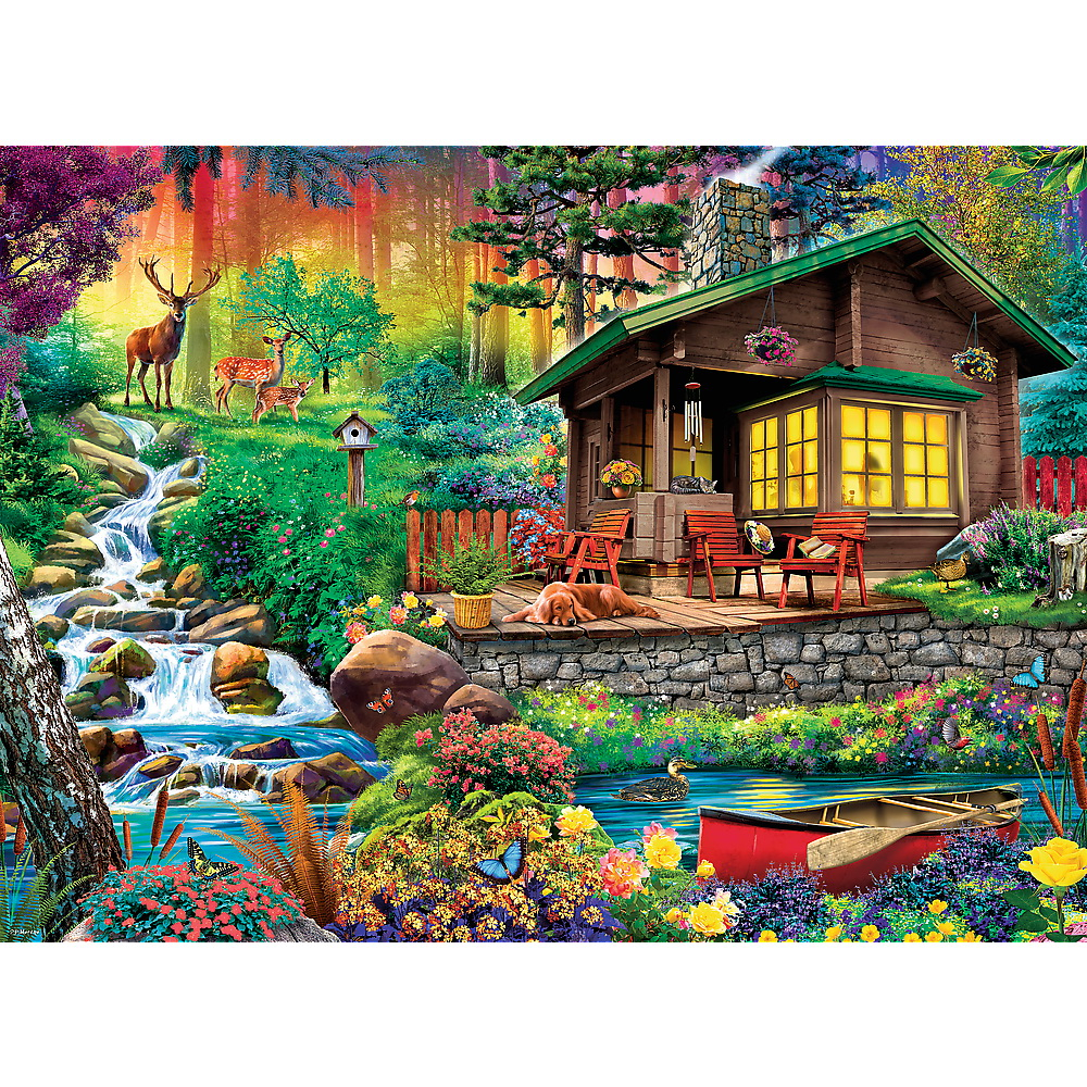 Puzzle Trefl 3000 Cabana Din Padure [2]