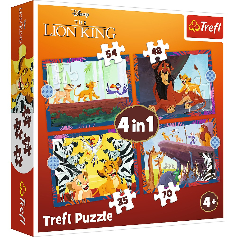 Trefl-Puzzle Trefl 4In1 Disney Regele Leu [1]
