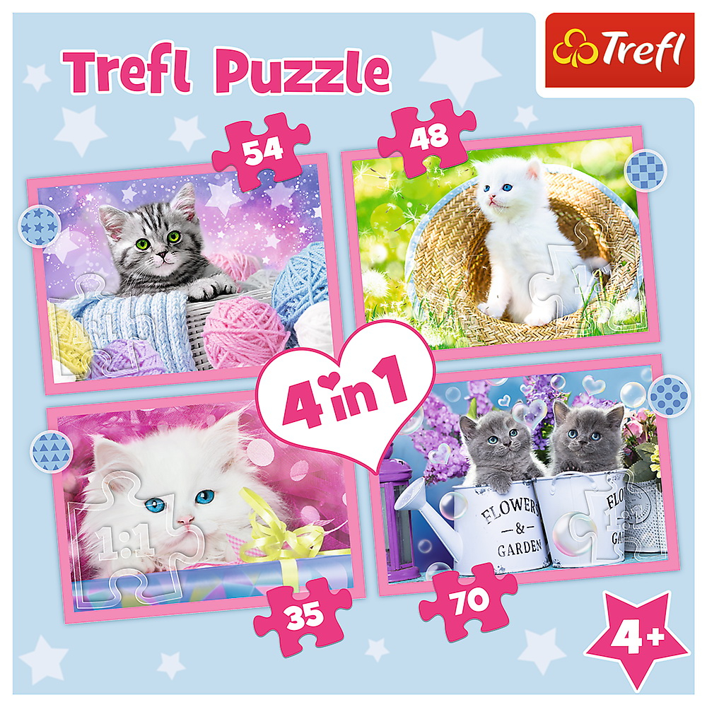 Puzzle Trefl 4In1 Pisicutele Dragalase [6]