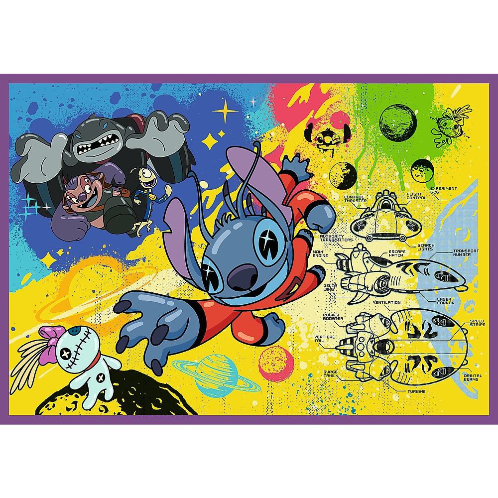 Trefl-Puzzle Trefl 4X250 Disney Uimitorul Stitch [5]