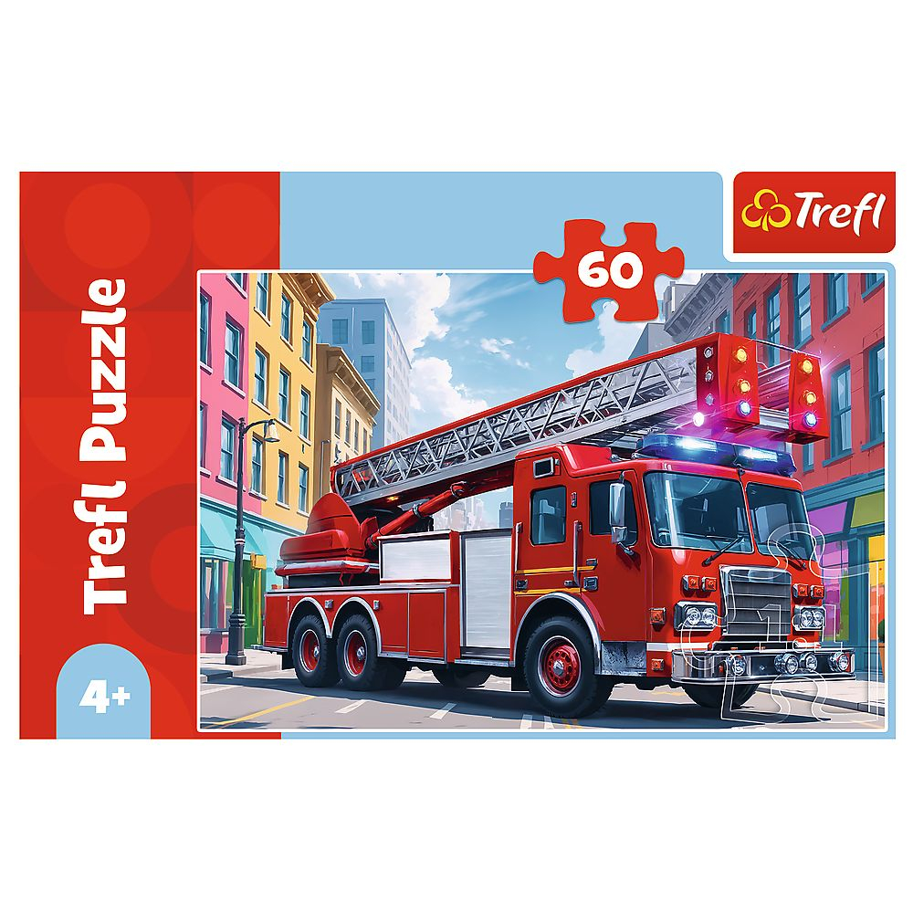 Puzzle Trefl 60 Masina De Pompieri [3]