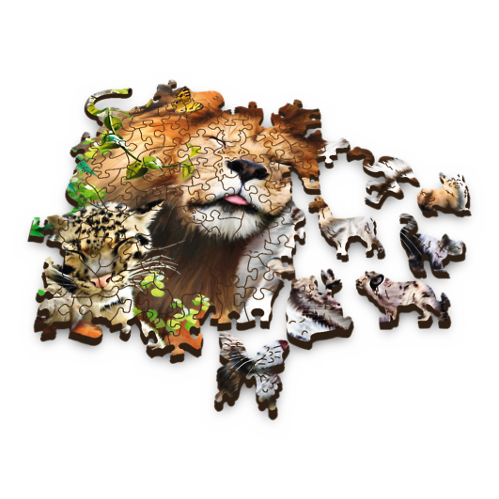 Trefl-Puzzle Trefl Din Lemn 500+1 Piese Felinele Din Jungla [3]
