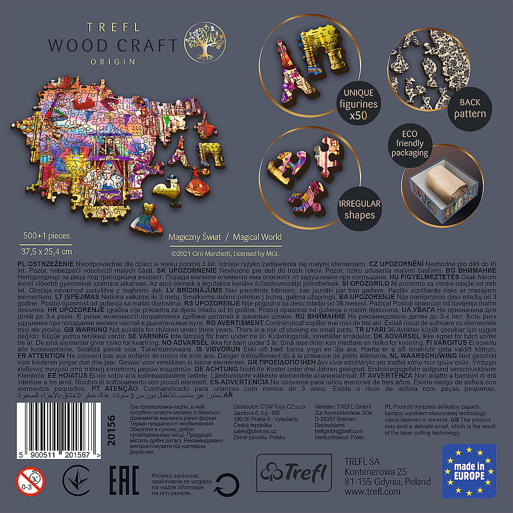 Puzzle Trefl Din Lemn 500+1 Piese Lumea Magica  [4]