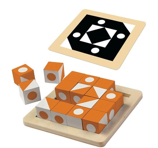 MindWare Q-bitz Solo: Orange Edition joc educativ cu piese din lemn [2]