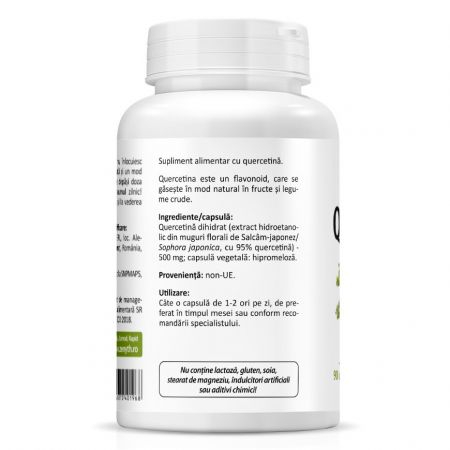 Quercetin, 500mg, 90 capsule vegetale, Zenyth [3]