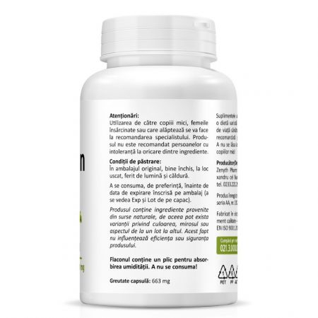 Quercetin, 500mg, 90 capsule vegetale, Zenyth [4]