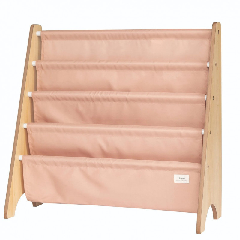 3 Sprouts-Raft organizator de carti pentru copii, material reciclat Clay, 3 Sprouts [4]