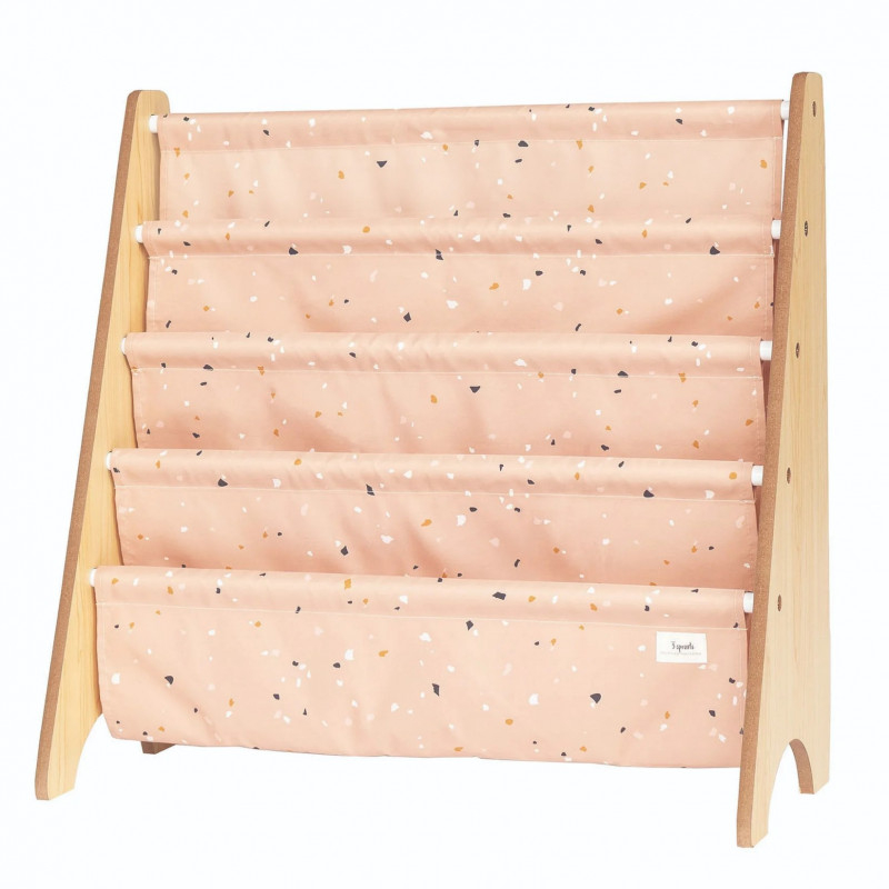 Raft organizator de carti pentru copii, material reciclat Terrazzo Clay, 3 Sprouts [3]