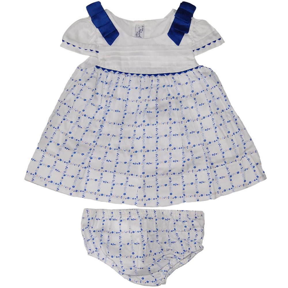 Rochie alb/albastru (1847), 50 cm / 0-1 luni [1]