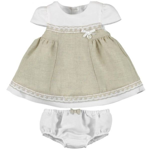Mayoral-Rochie crem/alb din in (1823), 65 cm / 2-4 luni [1]