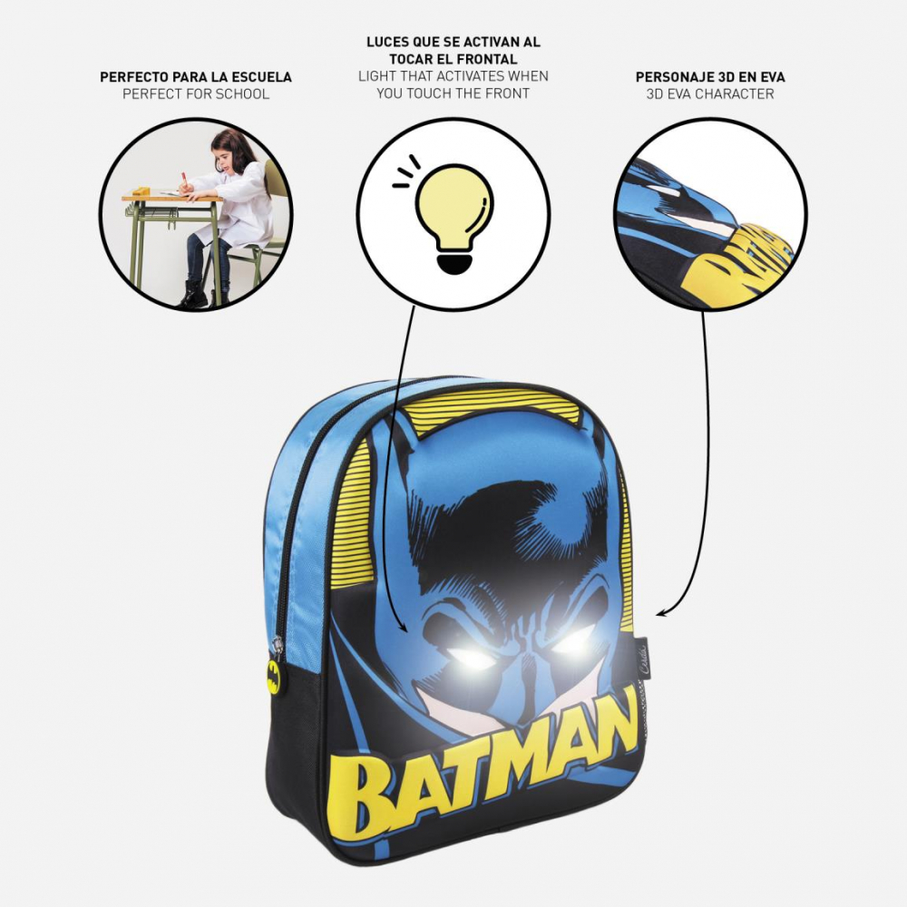 Rucsac Batman 3D cu luminite, 25x31x10 cm [4]